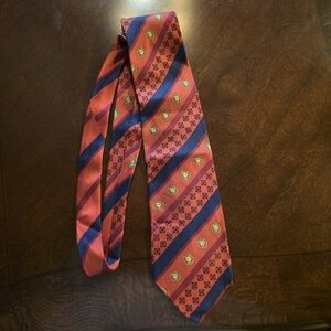 Versace Red and Blue Patterned Tie